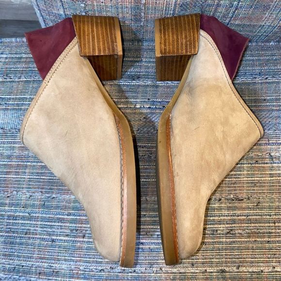 Anthropologie All Black Colorblock Fold-Back Booties, Size EU 40 / US 9, MP $150 - Picture 2 of 13